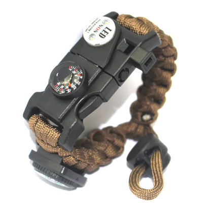 Outdoor Paracord Survival Bracelet with Fire Starter Tool