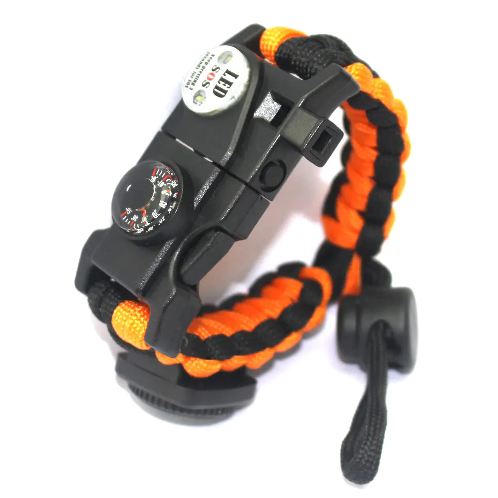 Outdoor Paracord Survival Bracelet with Fire Starter Tool