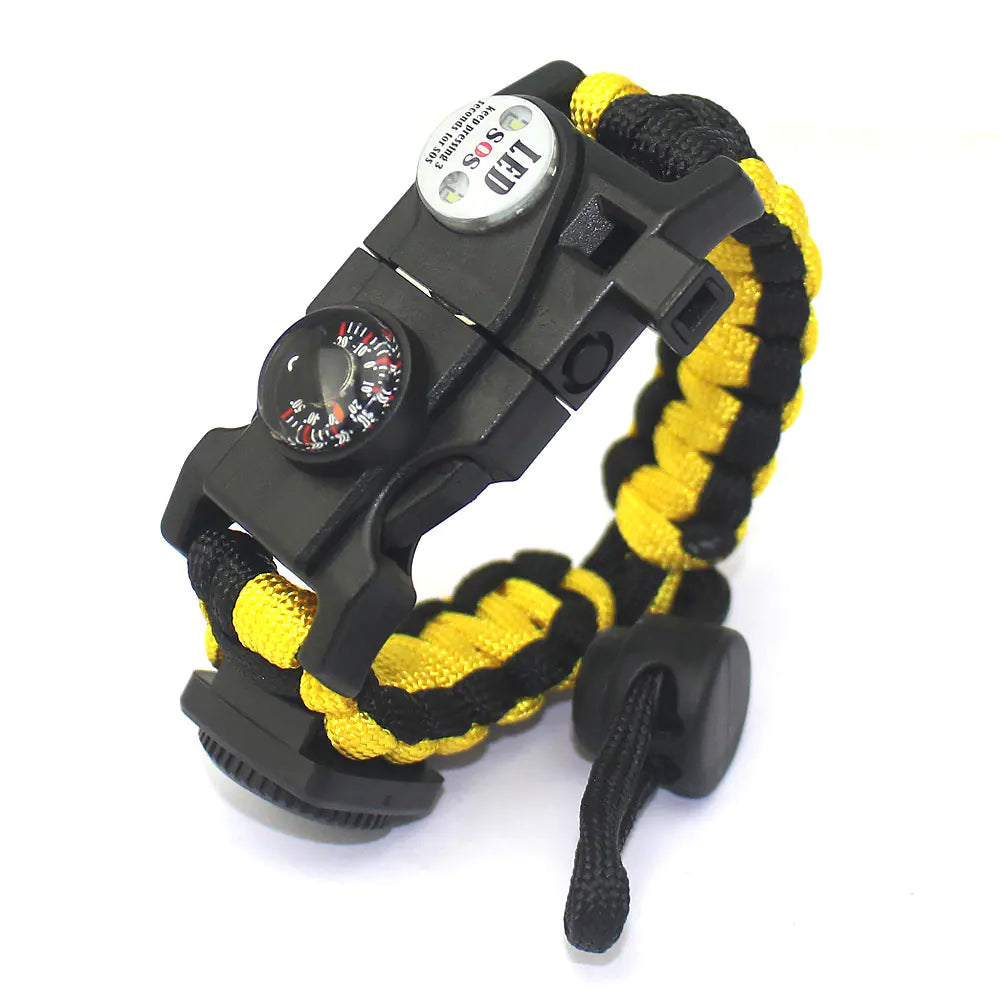 Outdoor Paracord Survival Bracelet with Fire Starter Tool