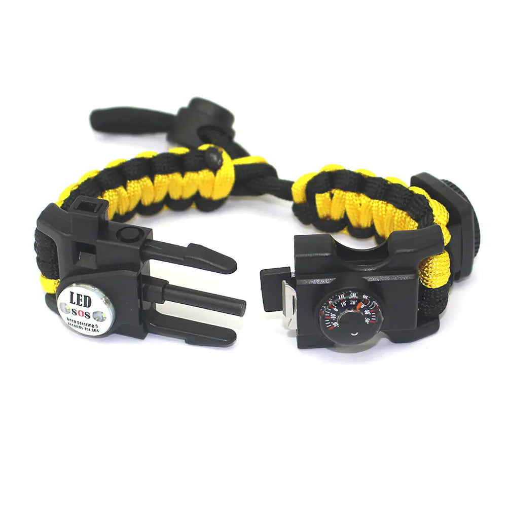 Outdoor Paracord Survival Bracelet with Fire Starter Tool