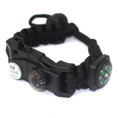 Outdoor Paracord Survival Bracelet with Fire Starter Tool