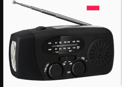 Solar Hand Crank USB Charging Radio Flashlight
