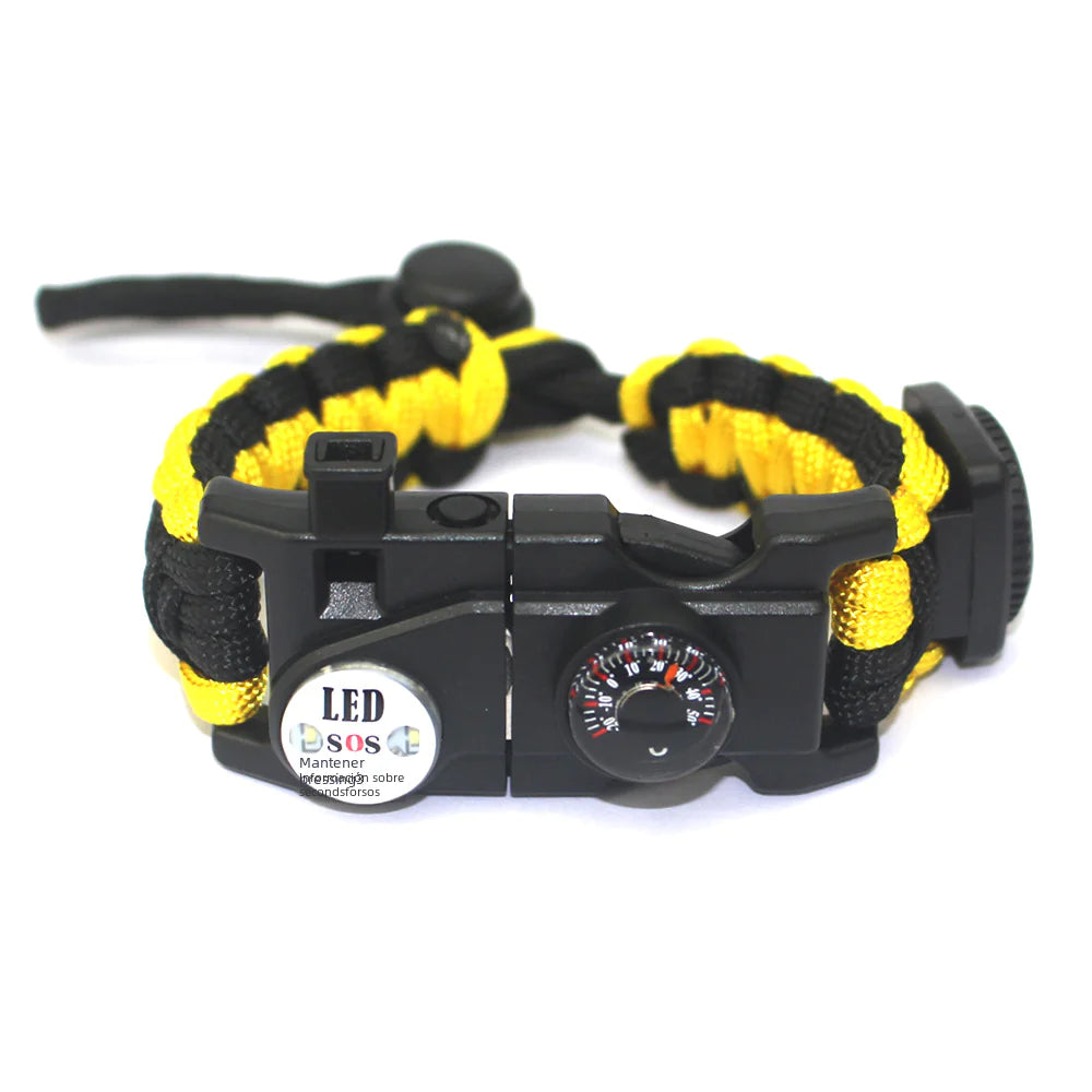 Outdoor Paracord Survival Bracelet with Fire Starter Tool