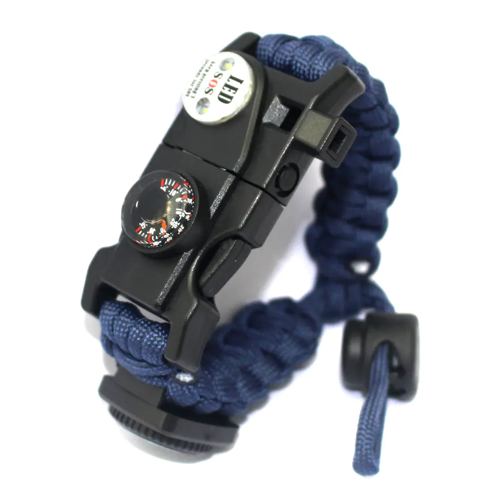 Outdoor Paracord Survival Bracelet with Fire Starter Tool